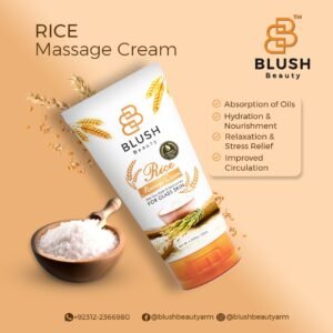 Blush Beauty Rice Massage Cream with Rice Water & Niacinamide | 120ml